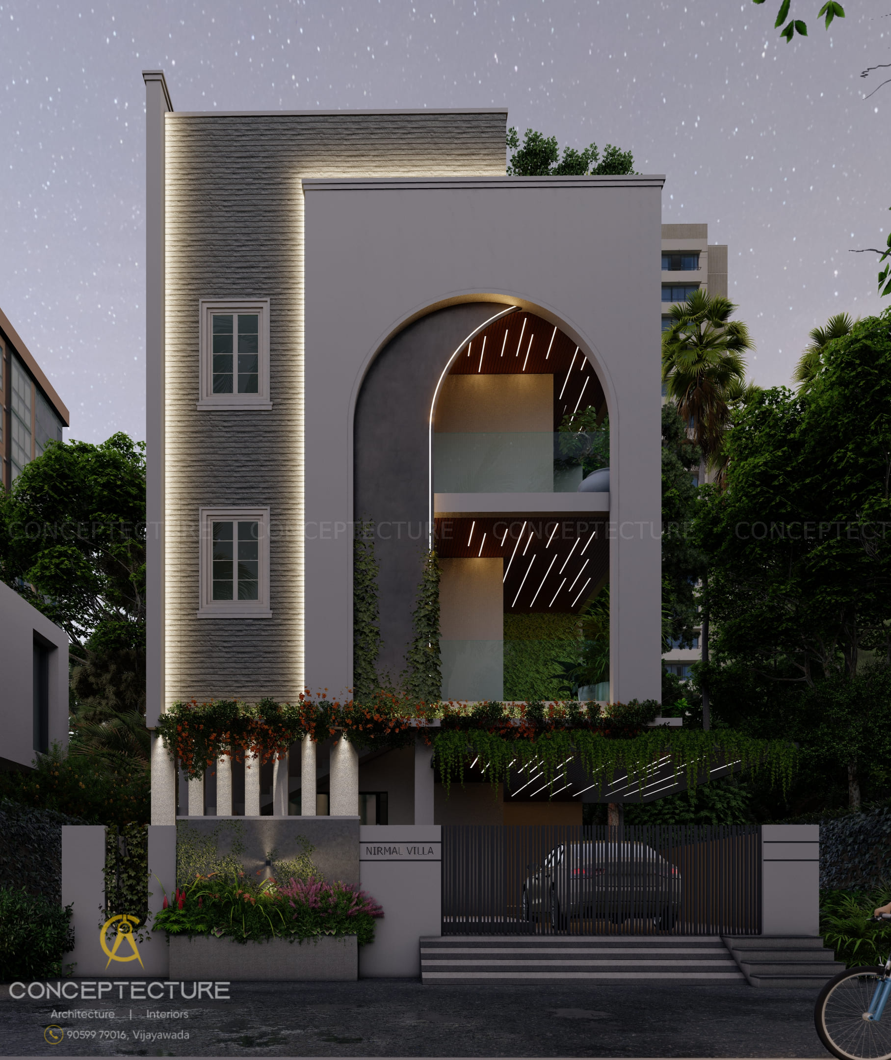 Nirmal villa — Residential project in Vijayawada by conceptecture